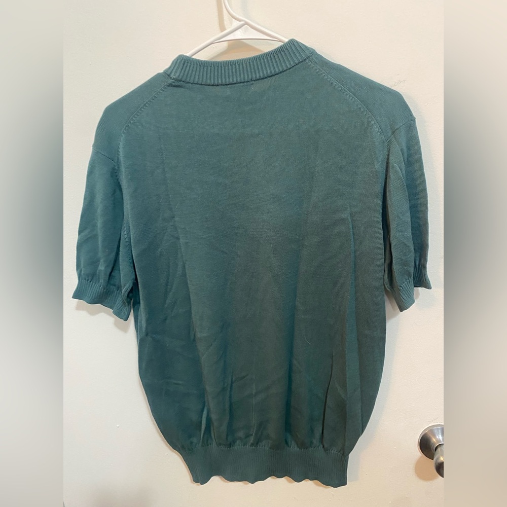 Classic Green Crew Neck Sweater - Picture 2 of 4